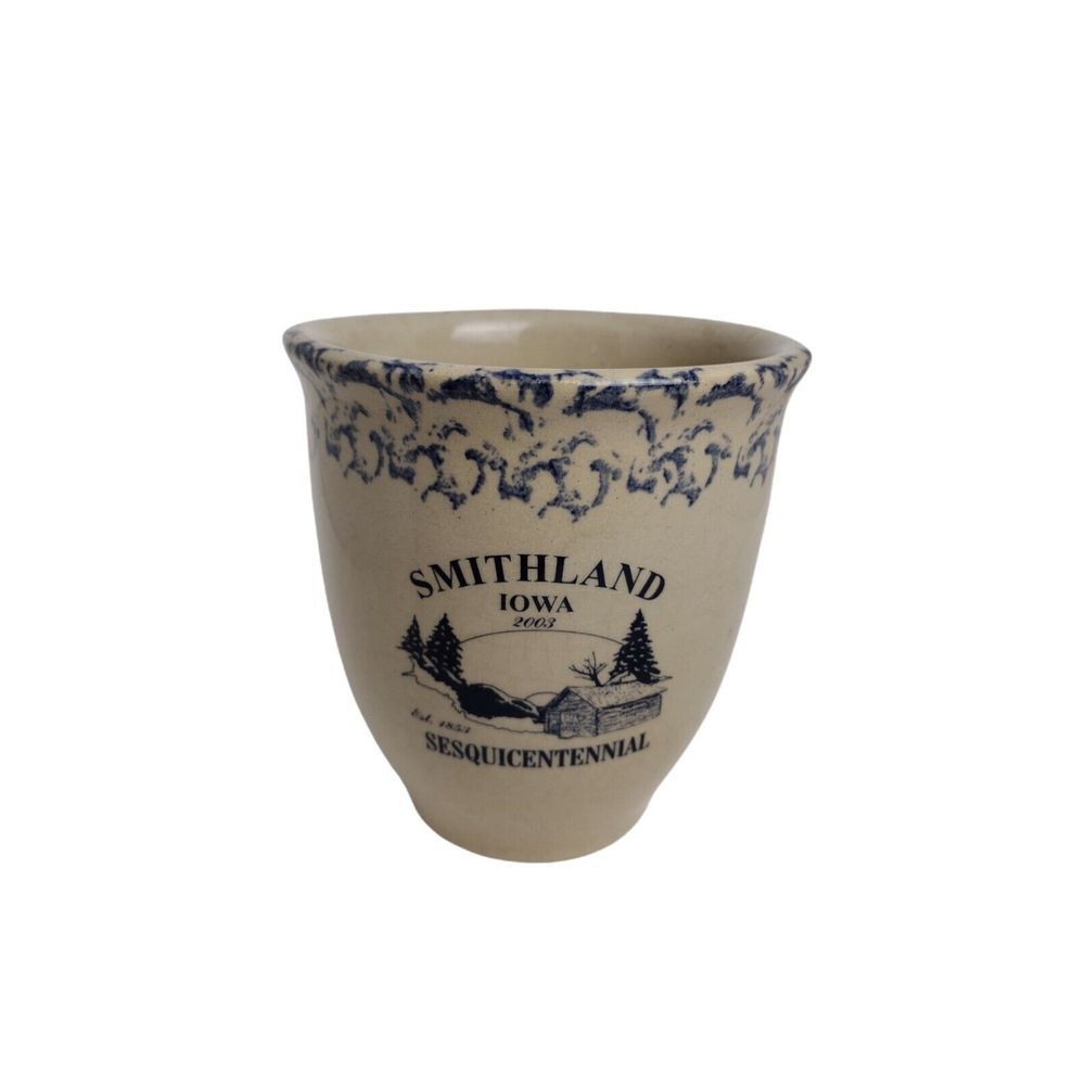 Ransbottom Roseville Pottery Crock Smithland Iowa 2003 Sesquicencentenial Crock